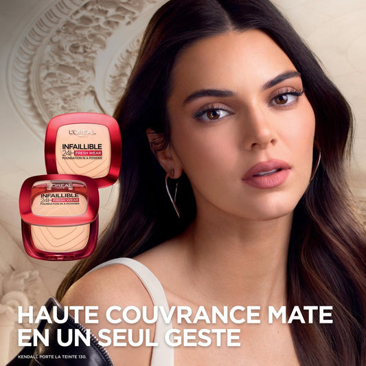 L'Oréal Paris Fond de Teint Poudre Longue Tenue - Waterproof - Infaillible 24H Fresh Wear 9 g